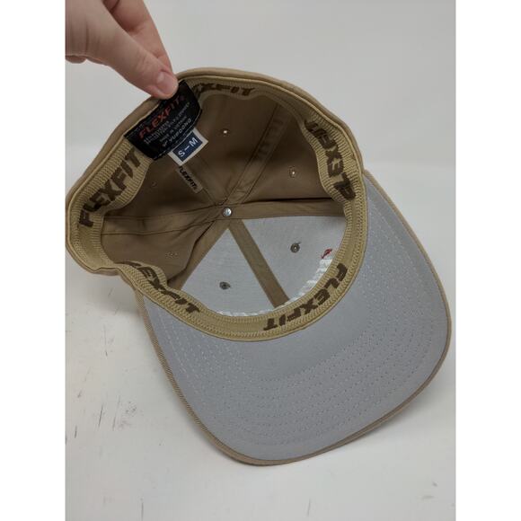 Flexfit Bridgestone Junior Golf Tour Lids Hat Size S-M Brown Tan - Picture 8 of 10